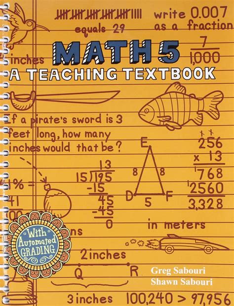 Math 5 A Teaching Textbook And Workbook Answer Key Sabouri Sabouri