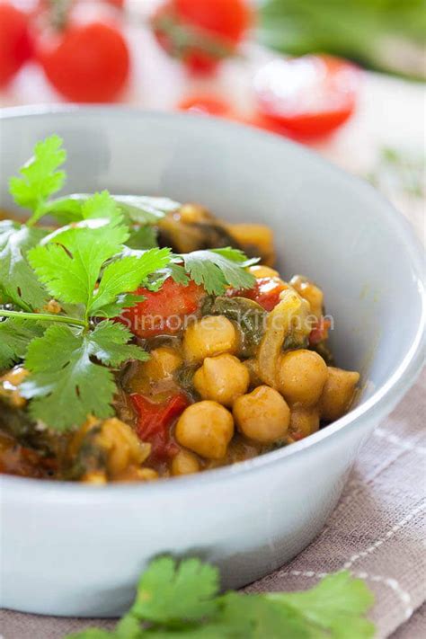 Easy Chickpea Curry Vegetarian One Pot Recipe Easy Chickpea