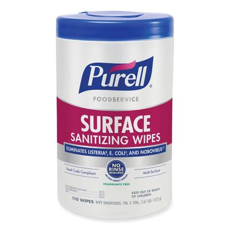 PURELL 110 Count Fragrance Free Foodservice Surface Sanitizing