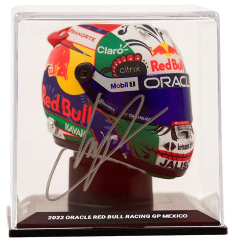 Sergio Perez Signed Mini Red Bull F1 Helmet 1:4 Scale - Beckett COA ...