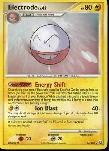 Pok Mon Tcg Electrode Rare D P Secret Wonders Near