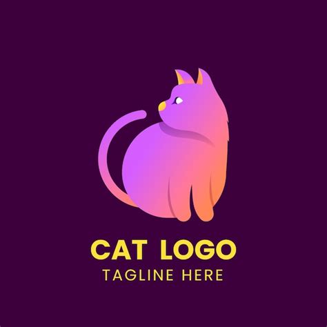 Plantilla de diseño de logotipo de gato Vector Gratis