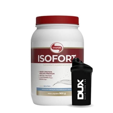 Whey Isolado Isofort G Vitafor Coqueteleira Dux Whey Protein