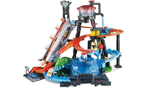 Hot Wheels City Mega Myjnia Atak Krokodyla Pojazd tor i garaż Sklep internetowy al to