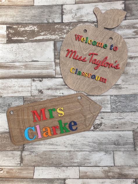 Teacher Classroom Door Signs - Etsy