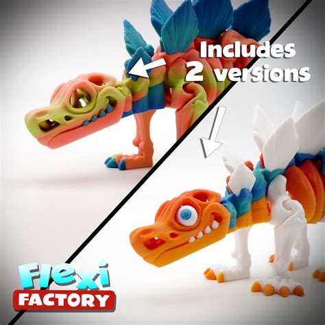 Stl File Flexi Factory Skeleton Stegosaurus With Mf Files Included