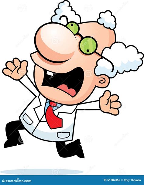 Cartoon Mad Scientist Panicking Stock Vector Illustration Of Person