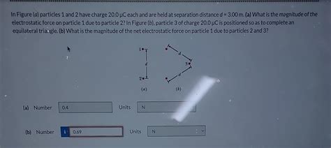 Solved In Figure a particles 1 and 2 have charge 20 0μC Chegg