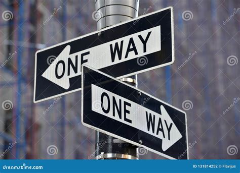 One Way Street Sign N Manhattan Stock Photo - Image of concept, walk ...