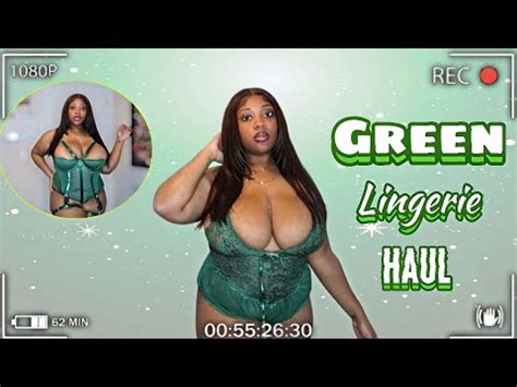 GREEN LINGERIE HAUL VLOGMAS PLUS SIZE LINGERIE HAUL