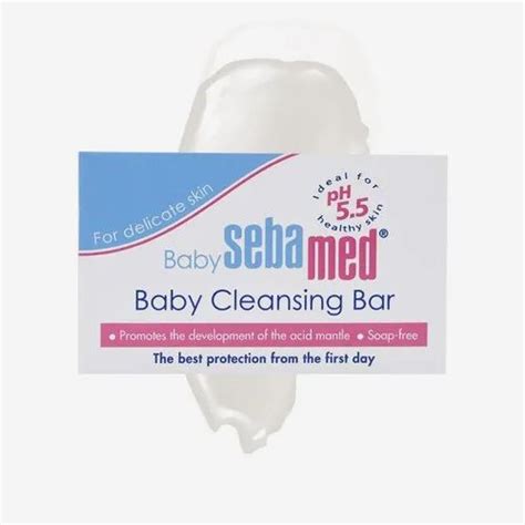 Solid White Sebamed Baby Cleansing Bar 100 G Packaging Type Packet