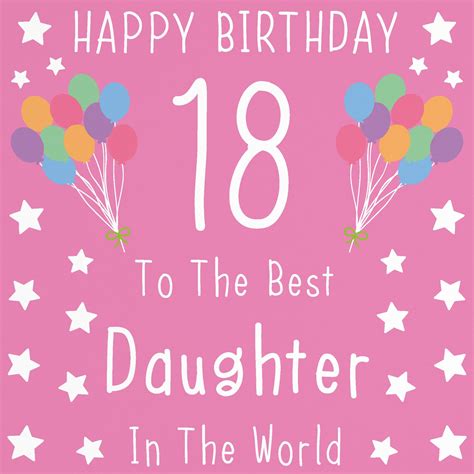 Daughter 18th Birthday Card Happy Birthday 18 to the - Etsy