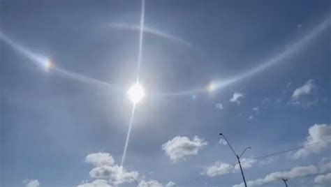 Três sóis fenômeno raro aparece no céu do litoral do Piauí