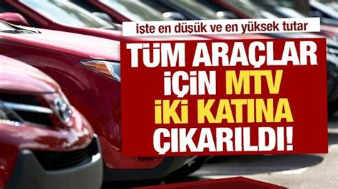 Tüm araçlar için MTV iki katına çıkarıldı Tek defaya mahsus olacak