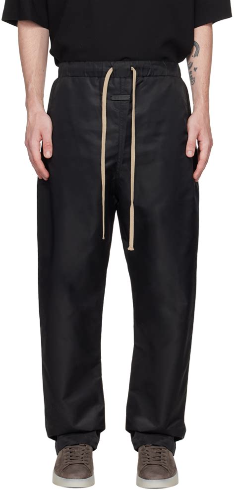 Fear Of God Black Relaxed Lounge Pants SSENSE Canada