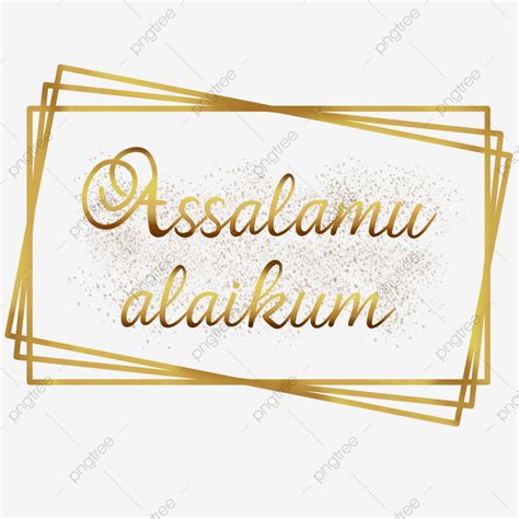 Letras De Assalamualaikum Sauda O Ouro Cor Png Transparente Png