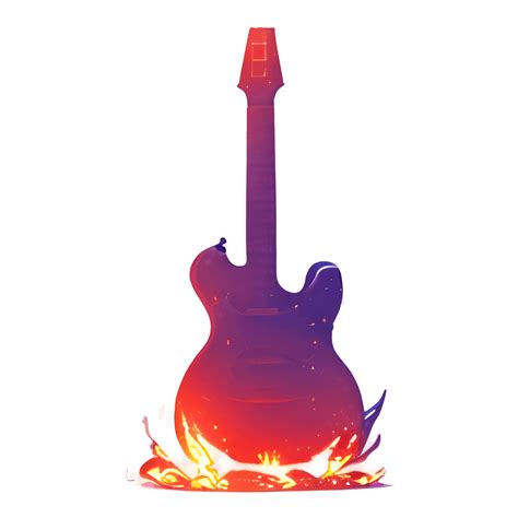 Electric Guitar on Fire · Creative Fabrica