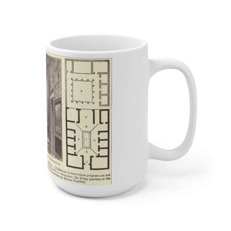 ANCIENT ROMAN VILLA Floor Plan of Rome on Large 15-ounce Ceramic Coffee ...