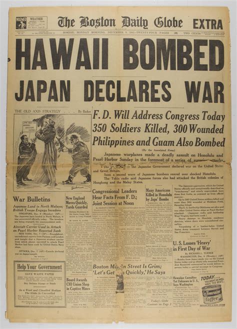 Lot - (PEARL HARBOR) WORLD WAR II AMERICAN NEWSPAPER