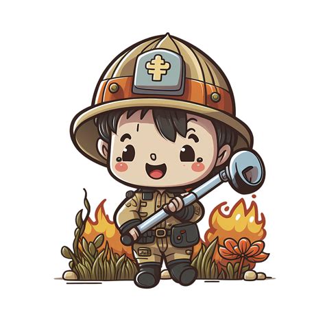 Download Ai Generated Man Firefighter Royalty Free Stock