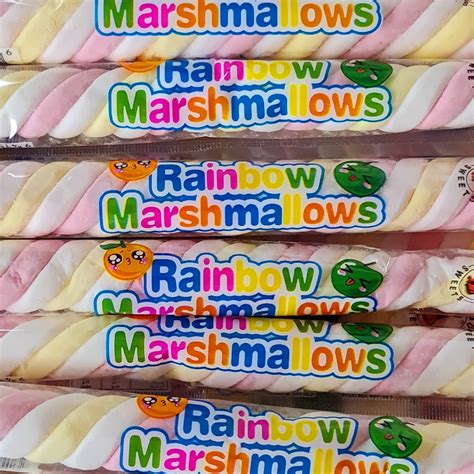 Long Rainbow Marshmallow Rope Pik N Mix Lollies Nz