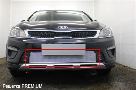 Защитная сетка радиатора хром Kia Rio X-Line (2017-2020) / съемная ...