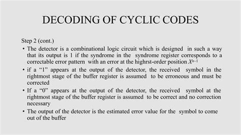 Digital Communication Encoding And Decoding Of Cyclic Code Ppt