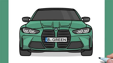 How To Draw A BMW M4 G82 Front View Easy Drawing Bmw M3 4 Series