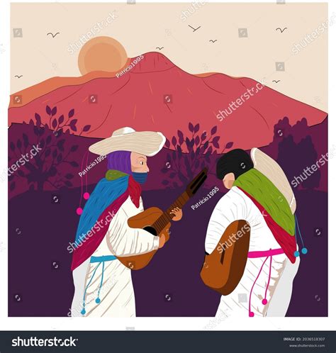 Customs Traditions Town Natabuela Ecuador Dance Stock Illustration