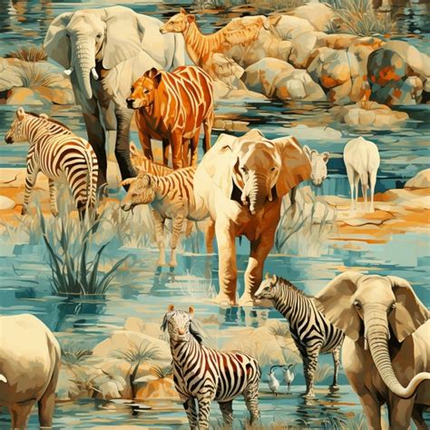 seamless zoo animal background  stock photo public domain pictures