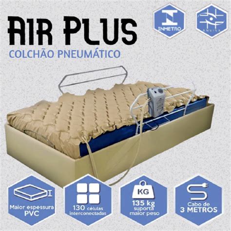 Colchão Pneumático Hospitalar Anti escaras Air Plus Dellamed Sistema De