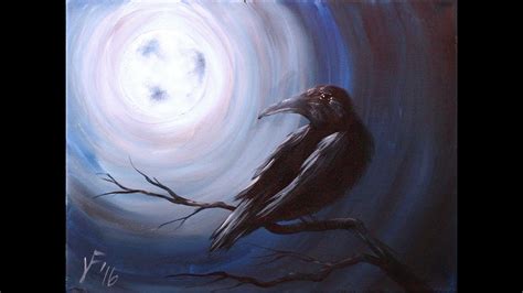 Raven Moon - original Acrylic Painting - craibas.al.gov.br