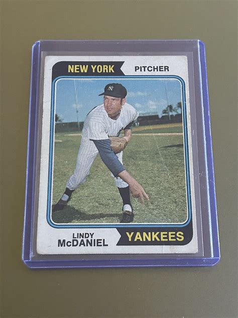 1974 Topps 182 Lindy McDaniel New York Yankees EBay