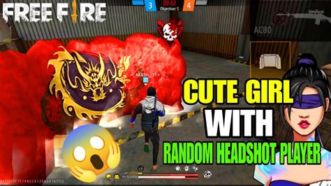 Cute Random Girl With Headshot Gameplay In Free Fire Op Headshot Gameplay Free Fire Youtube