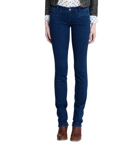 M I H Jeans The Oslo Jean Mid Rise Long Slim Leg In French Blue Wash