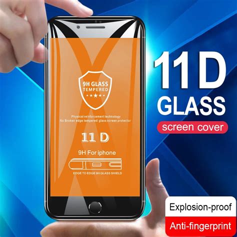 11d Curved Tempered Glass Film On The For Iphone 6 6s 7 8 Plus Protective Glass For Iphone 8 7 6