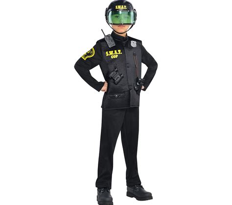 Swat Cop Halloween Costume For Boys Large With Accessories Ebay