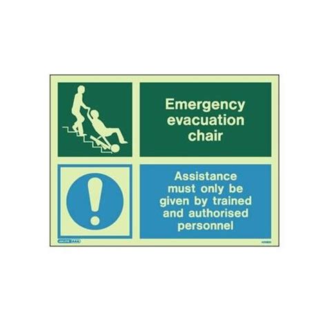 Evacuation Chair Sign Safelincs Approved Supplier For Evacchair