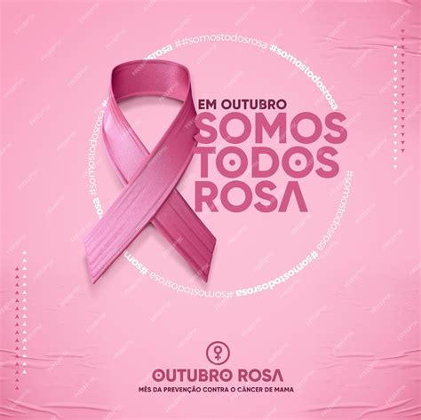 Rede Social Feed Campanha De Outubro Rosa Somos Todos Rosa Psd Premium