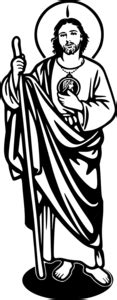 San Judas Tadeo Jude The Apostle Silhouette Outline Png Png All