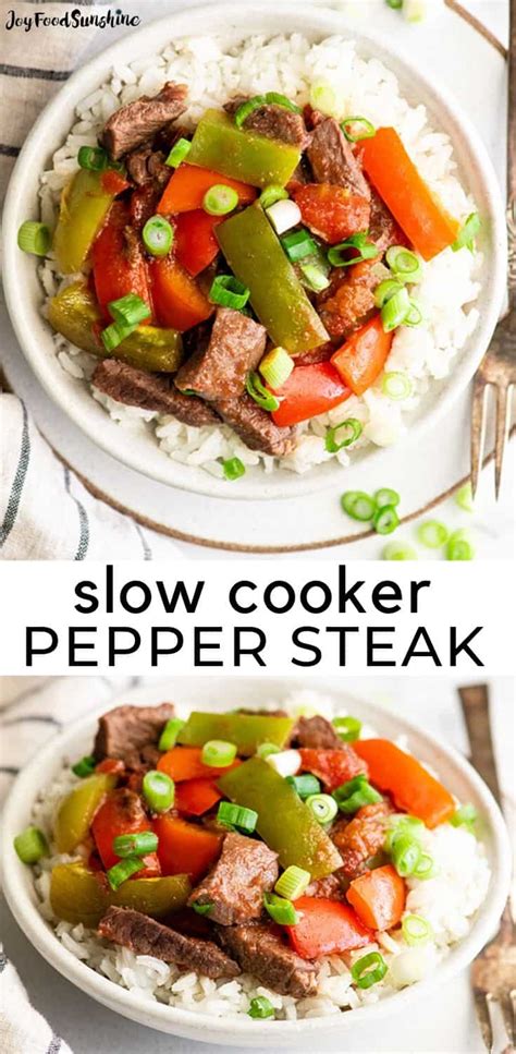 Crockpot Pepper Steak Recipe Joyfoodsunshine