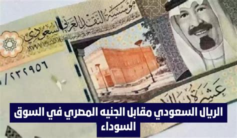 تذبذب سعر الريال السعودي مقابل الجنيه المصري في السوق السوداء تعرف