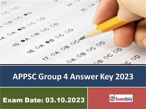 Appsc Group 4 Answer Key 2023 Download Written Exam Question Paper