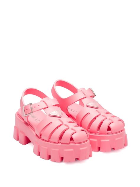 Prada Monolith Caged Rubber Sandals Farfetch