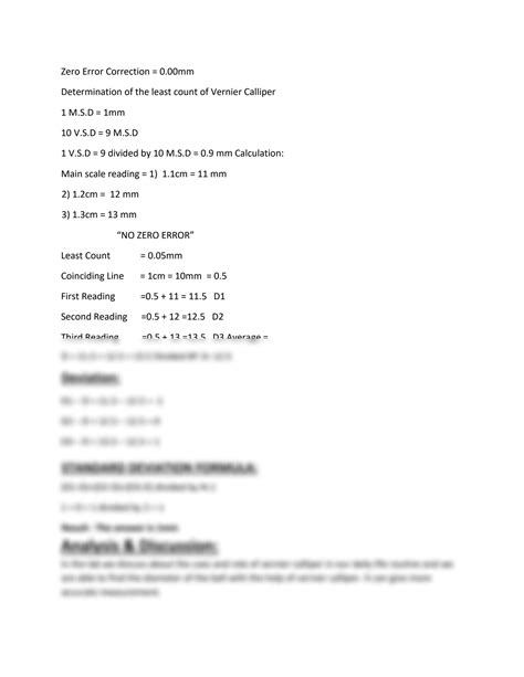 Solution Physics Experiment Vernier Calliper Studypool