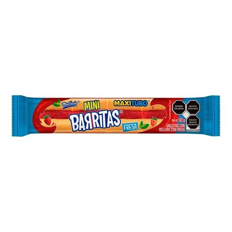 Galletas Barritas Maxitubo Mini Con Relleno Con Fresa 222 G Bodega