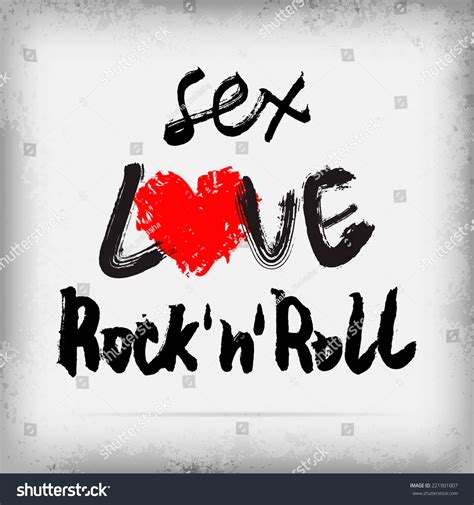 Sex Love Rocknroll Poster Design Vector De Stock Libre De Regal As