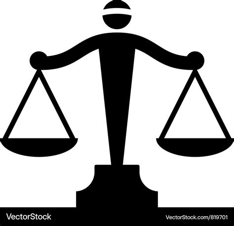 Icon Justice Scales Royalty Free Vector Image Vectorstock