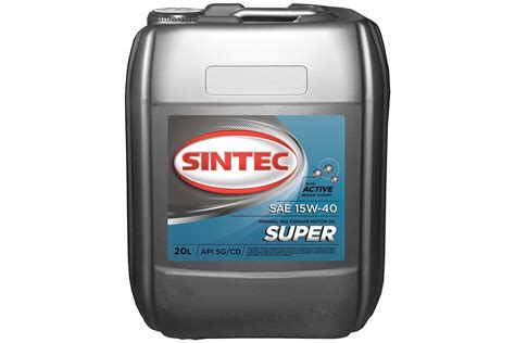 Масло SINTEC Diesel SAE 15W-40 API CF-4/CF/SJ канистра 20л/Motor oil ...