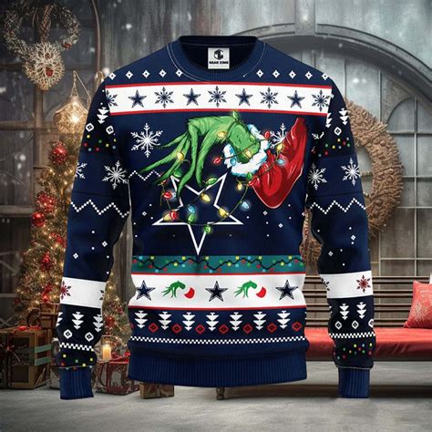 Cowboys Grinch Christmas Ugly Sweater - Nouvette